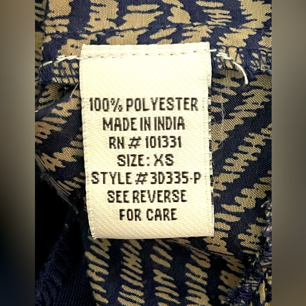 “CHARLOTTE RUSSE” LADIES BLUE & TAN BUTTON-UP DRESS, SIZE XS - Picture 4 of 4